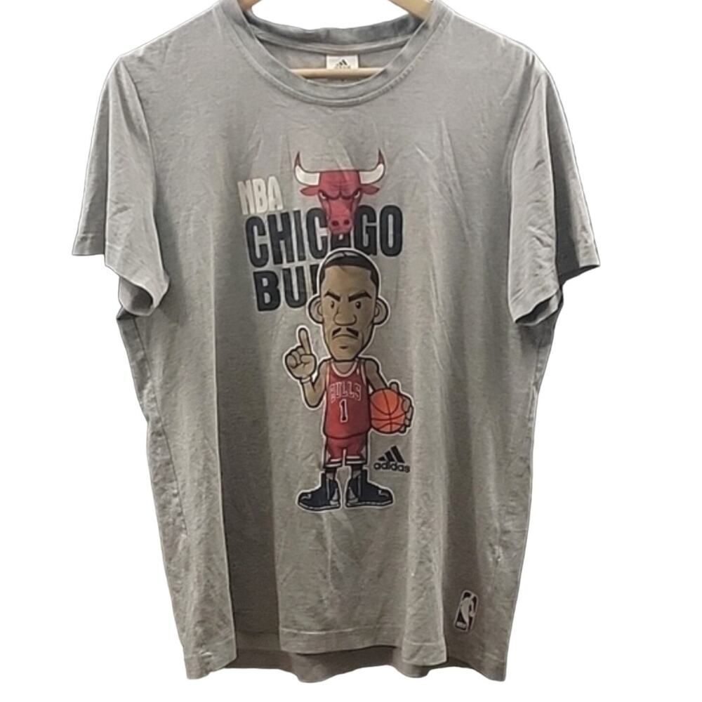 Adidas NBA Chicago Bulls Derrick Rose  T-shirt - Rare Gray Men's XL